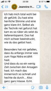 positives Feedback von Jeannine Heller